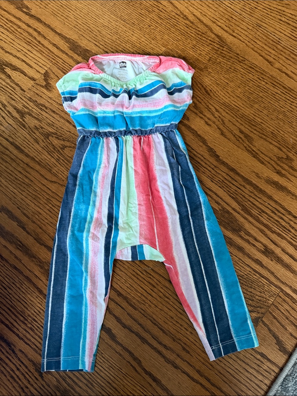 Striped Multi-Color Kids Long Pants Romper
